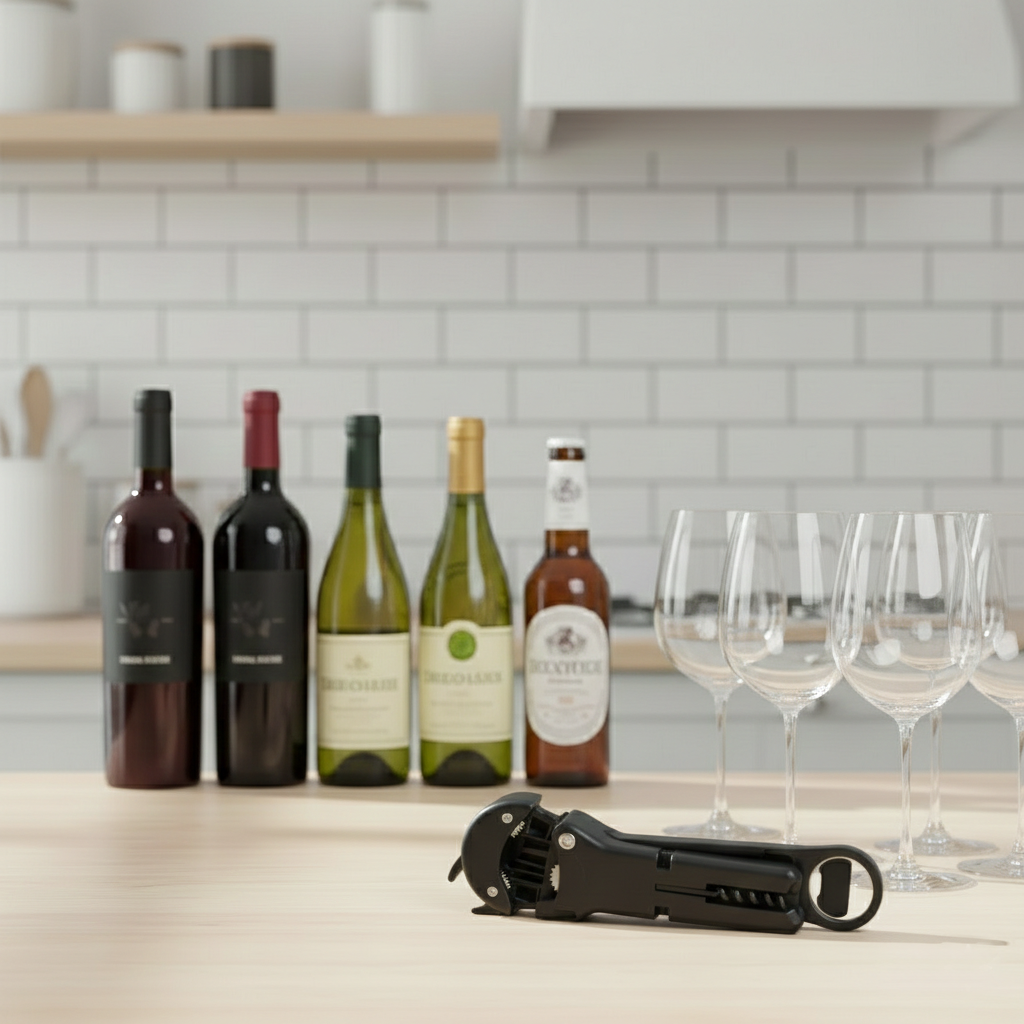 Tinycarry® 7-in-1 Multi Lid & Bottle Opener — Easy-Grip Kitchen Opening Tool