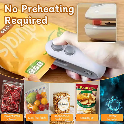 Tinycarry® 🔥Mini Bag Sealer with Cutter and Magnet