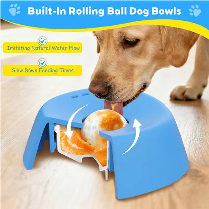 Tinycarry® Vet-Recommended Slow Feeder Bowl for Dogs & Cats - Interactive Anti-Gulping Pet Dish for Healthy Tummies