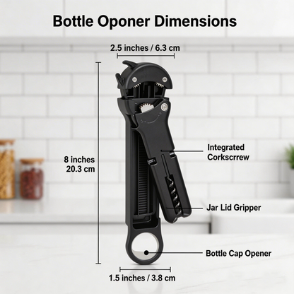 Tinycarry® 7-in-1 Multi Lid & Bottle Opener — Easy-Grip Kitchen Opening Tool