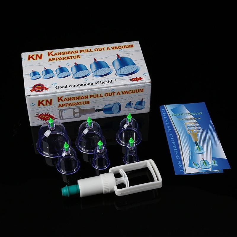 Tinycarry® Cupping Set, 6 Cups Cupping Kit for Massage Therapy, Chinese Cupping Therapy Set with Magnetics, Professional Vacuum Cupping Set for Cellulite Reduction Muscle Pain Relief with Manual Pump