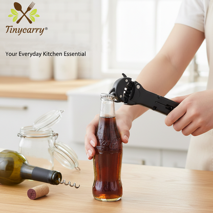 Tinycarry® 7-in-1 Multi Lid & Bottle Opener — Easy-Grip Kitchen Opening Tool