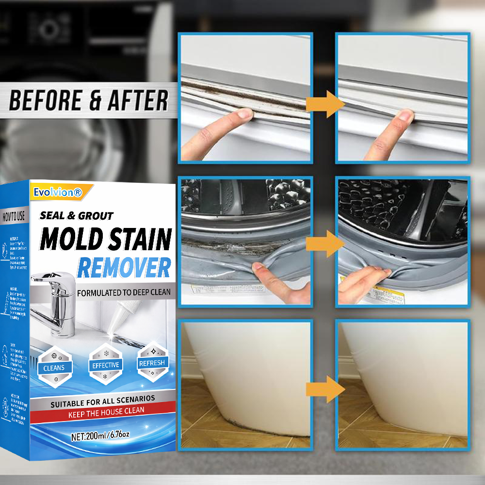 Tinycarry® Powerful Mold Remover Gel | Heavy-Duty Stain Cleaner for Washer Gaskets, Grout & Sealant