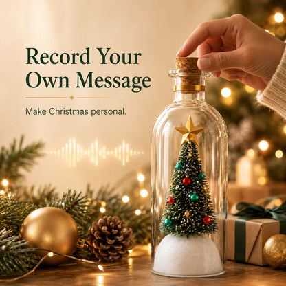 Mr. Christmas 8" Recordable Christmas Tree Message In A Bottle