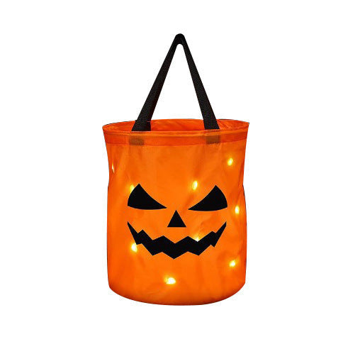 🎃 Light-Up Halloween Candy Bucket Set – Reusable Trick or Treat Bags