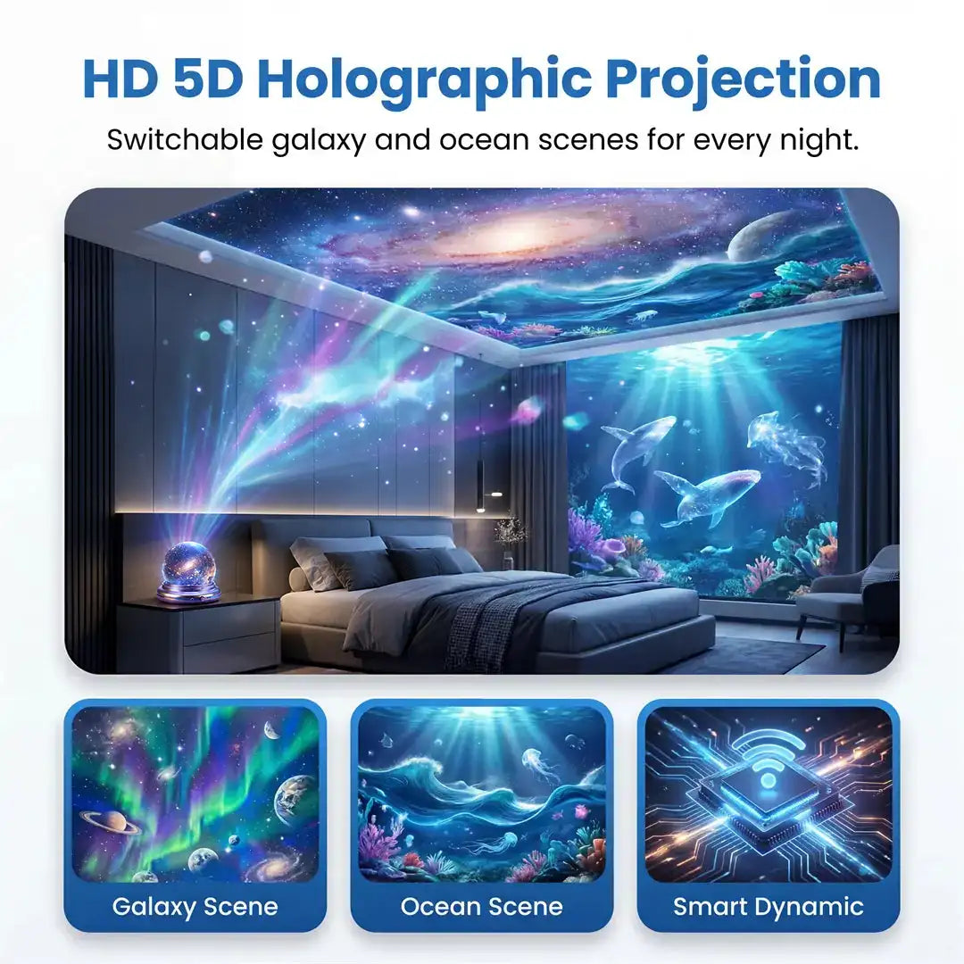 🔮Night Light Projector - Smart Holographic Star Projector🌷-UP