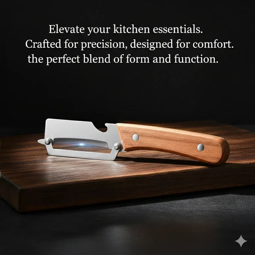 Stainless Steel Peeler, Premium Durable Quality, Easy to Clean, Precision Peeling & Bottle Opener 2-in-1